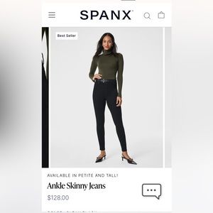 Black Spanx skinny jeans